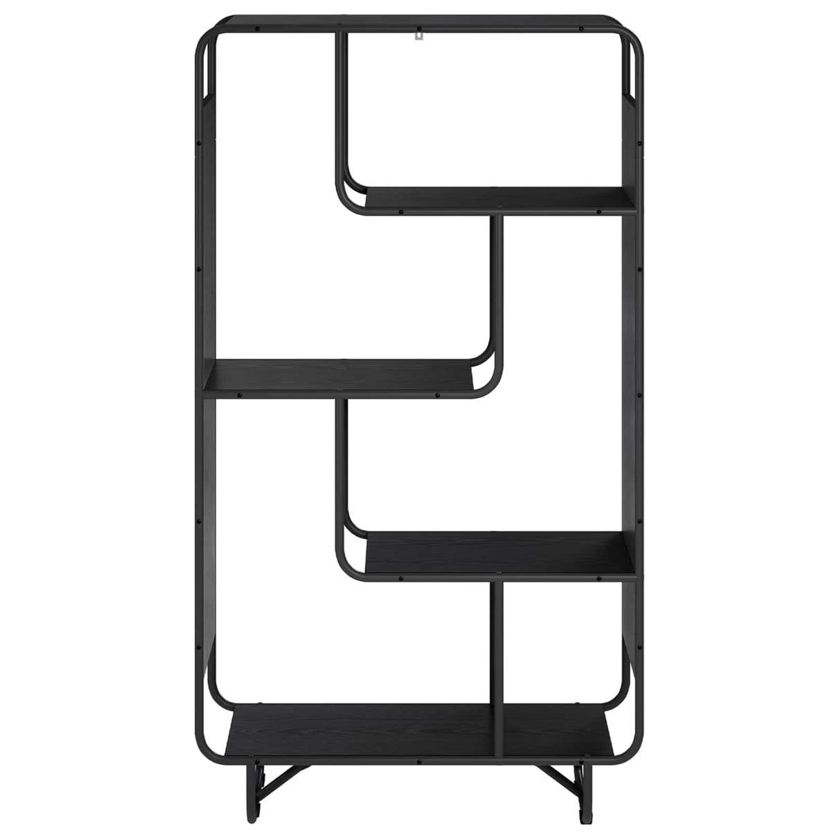Highboard Black Oak 80 x 37.5 x 144 cm Engineered Wood