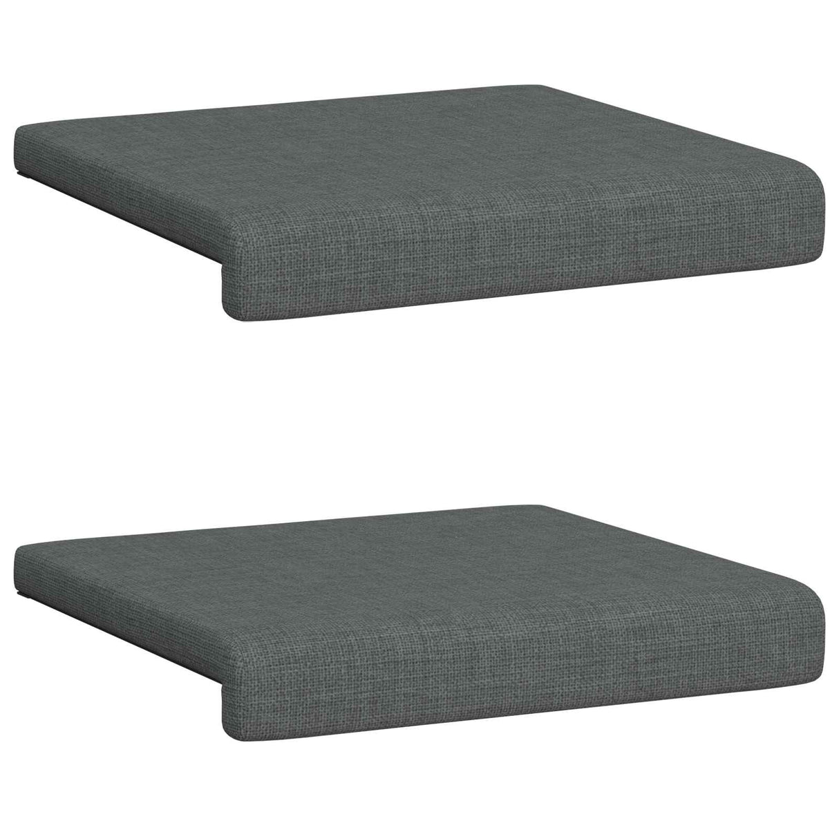 Bench Cushion 2 pcs Fabric Dark Grey Depth 35 cm