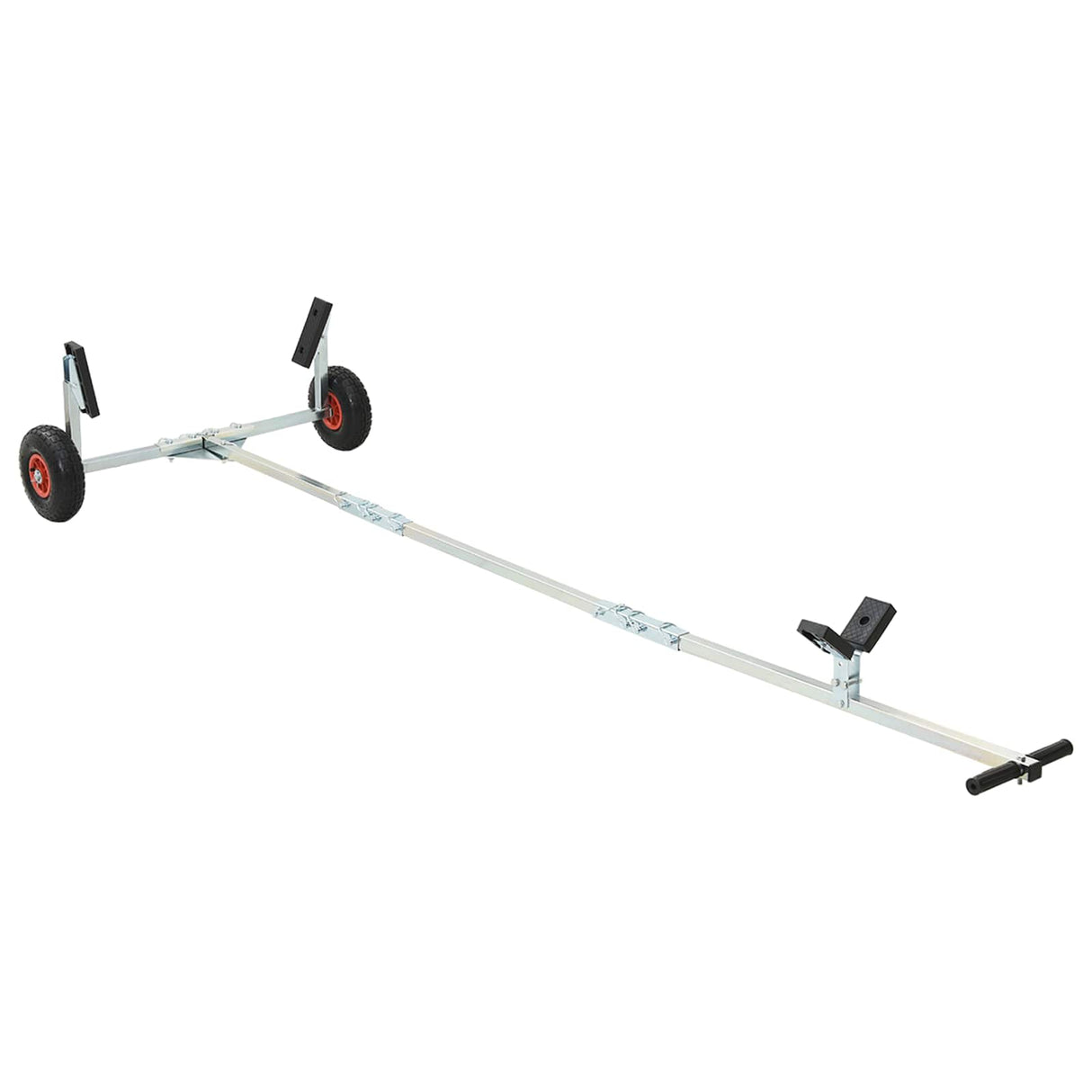 Adjustable Boat Trailer with Pneumatic Tires 200 kg Load Silver