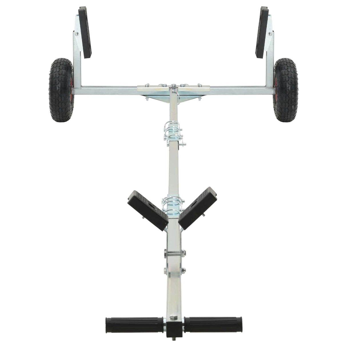 Adjustable Boat Trailer with Pneumatic Tires 200 kg Load Silver
