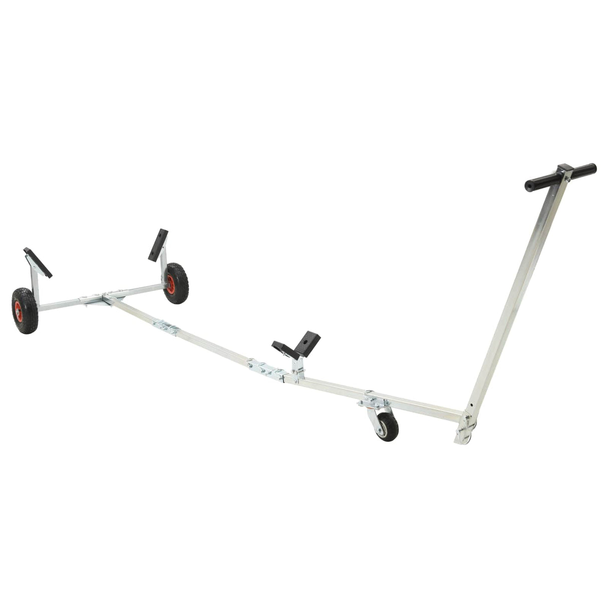 Adjustable Boat Trailer with Pneumatic Tires 200 kg Load Silver