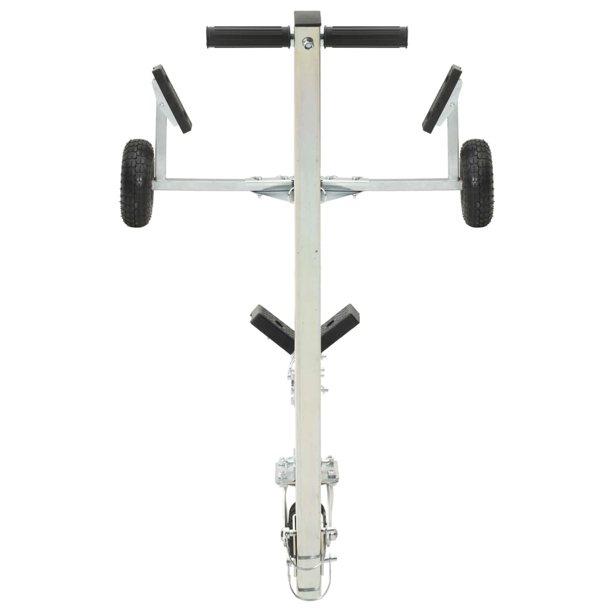Adjustable Boat Trailer with Pneumatic Tires 200 kg Load Silver