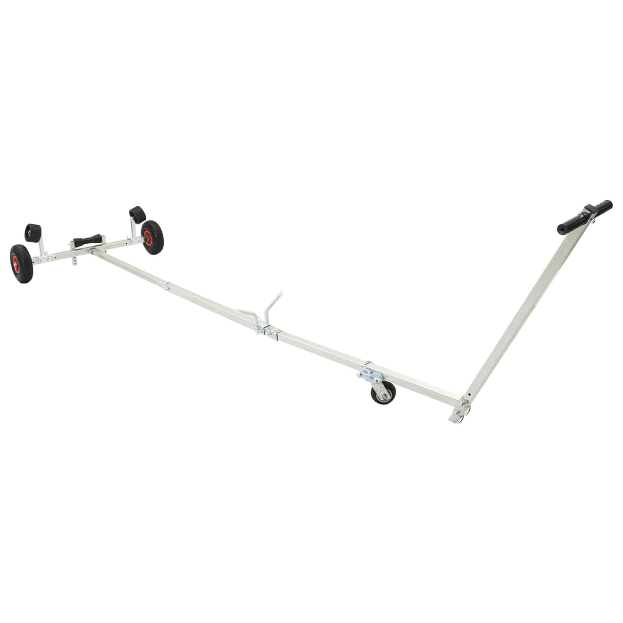 Adjustable Boat Trailer with Pneumatic Tires 200 kg Load Silver