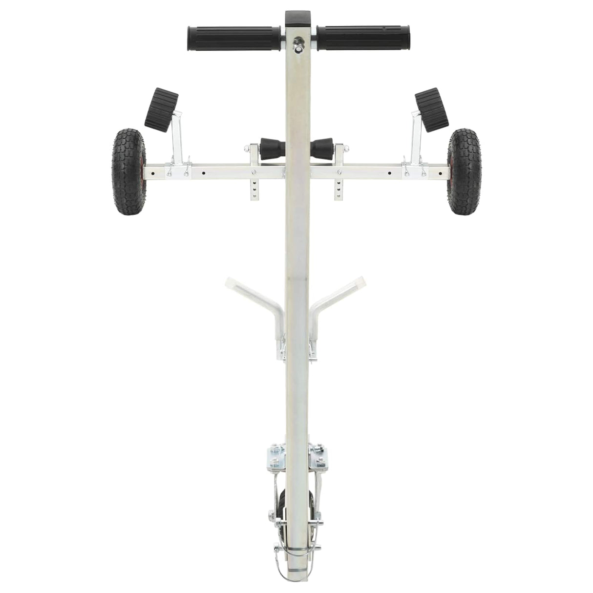 Adjustable Boat Trailer with Pneumatic Tires 200 kg Load Silver