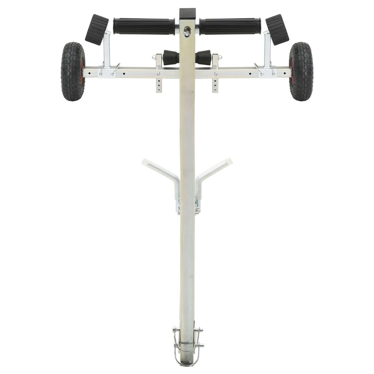 Adjustable Boat Trailer with Pneumatic Tires 200 kg Load Silver