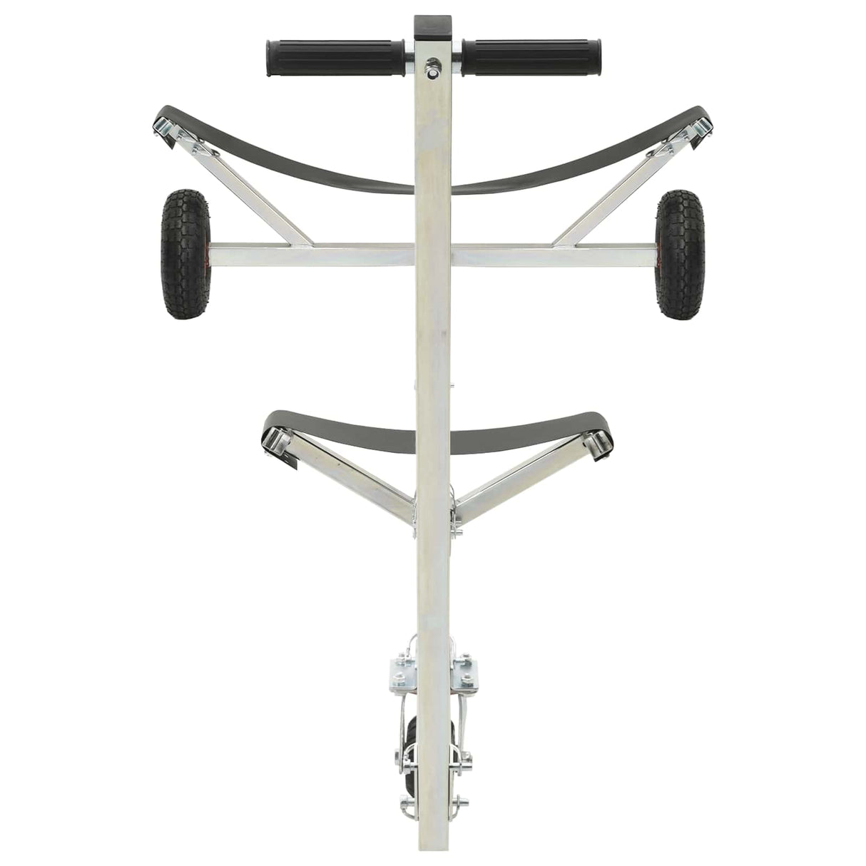 Adjustable Boat Trailer with Pneumatic Tires 200 kg Load Silver