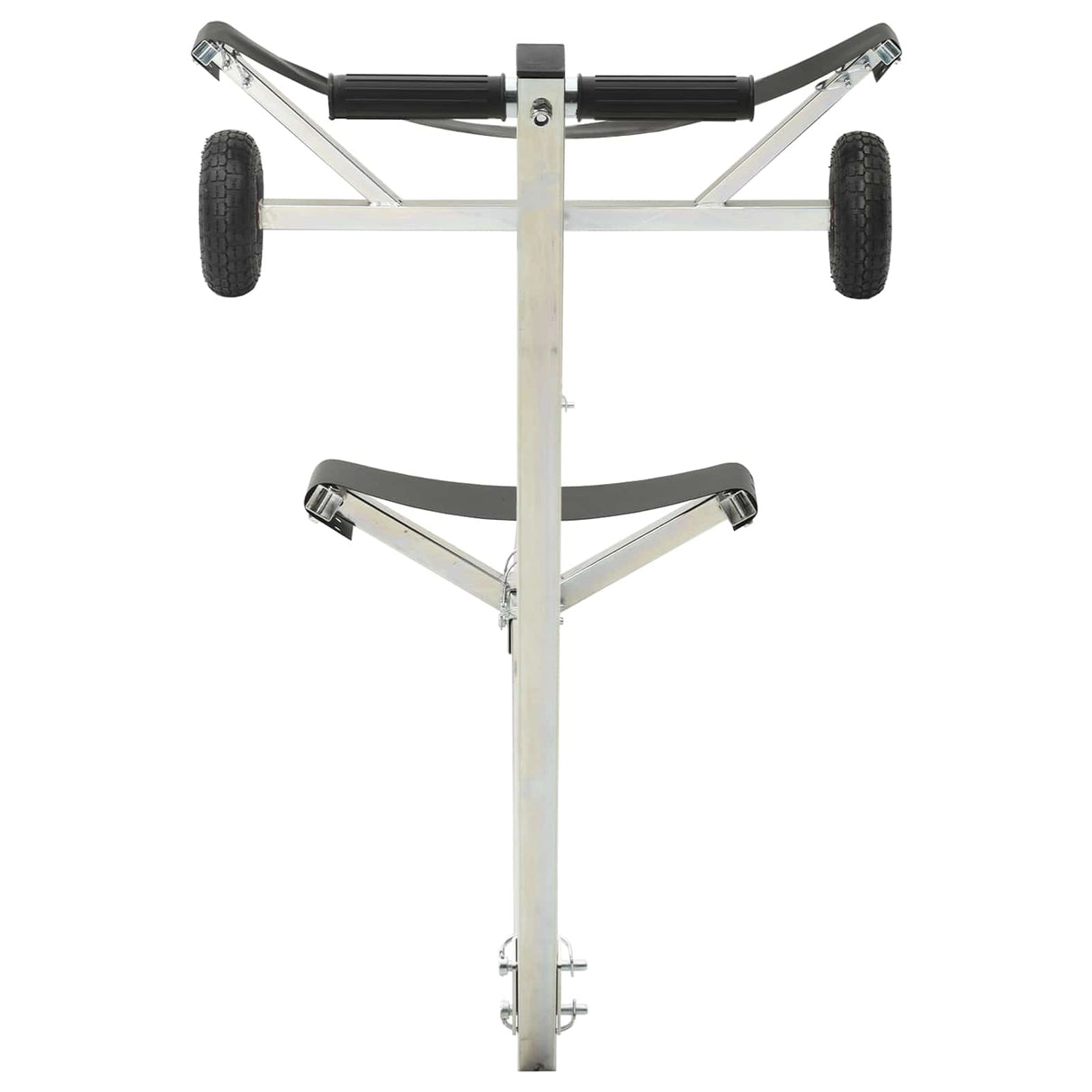 Adjustable Boat Trailer with Pneumatic Tires 200 kg Load Silver