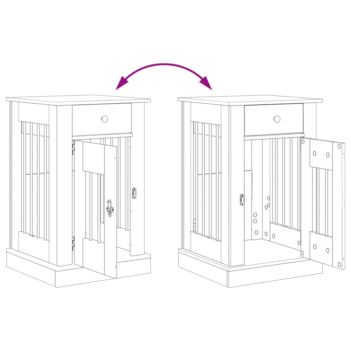 Dog crate furniture Sonoma Oak 50 x 47.5 x 80 cm