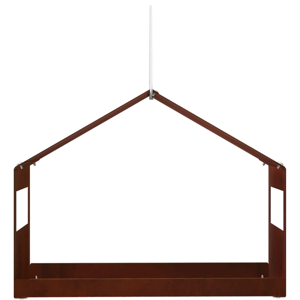 Hanging Bird Feeder Weathering Steel Rusty 30 x 23 x 23 cm