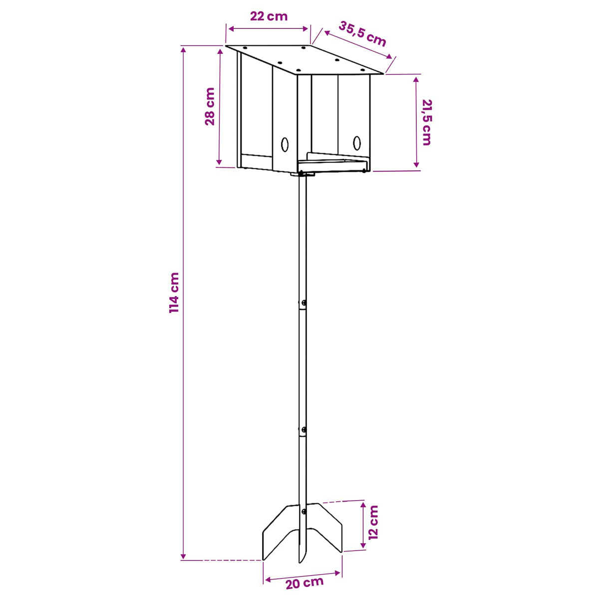Bird Feeder Weathering Steel Rusty