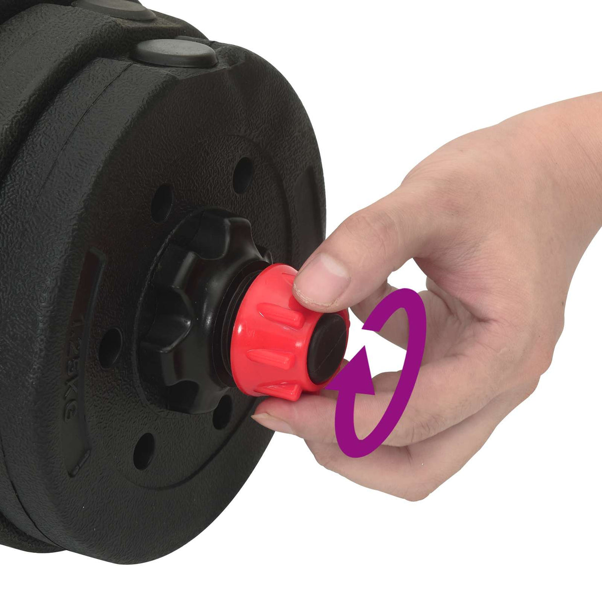 2-in-1 Dumbbell Set 40kg Black and Red Cement and Iron Sand