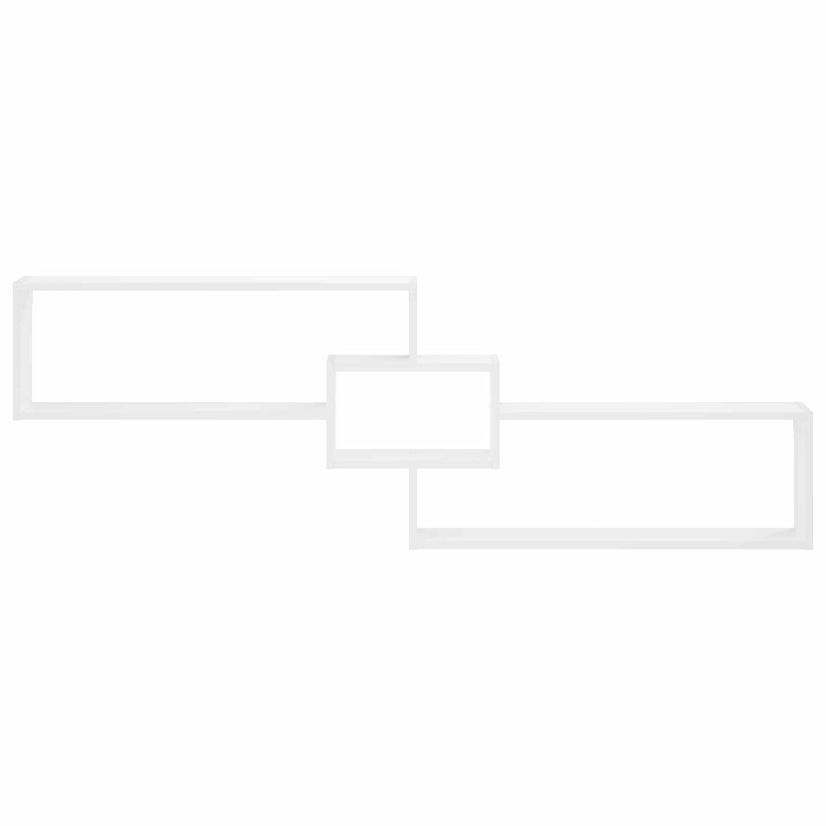 Wall Shelf White 158 x 17 x 53 cm Engineered Wood