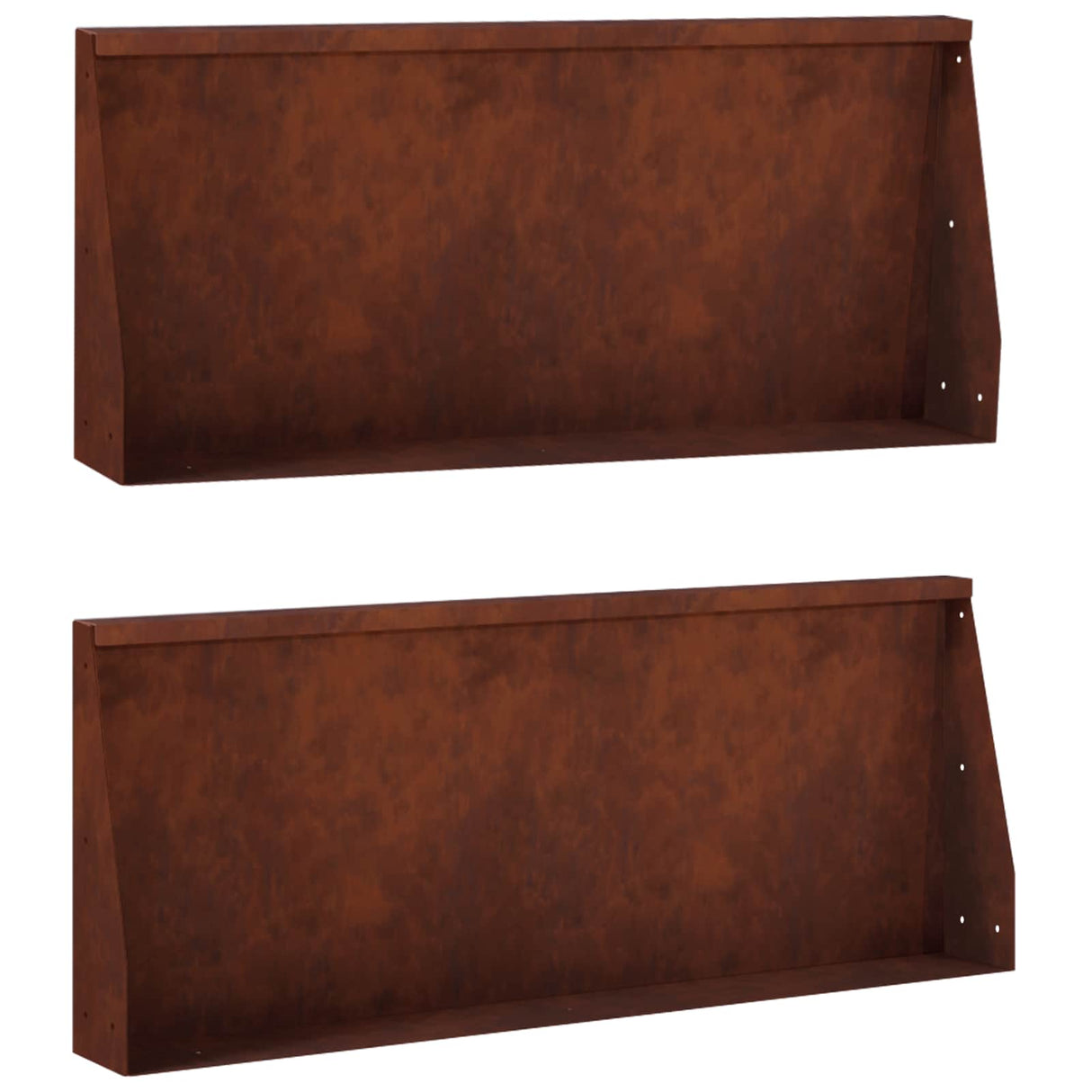 Retaining Wall 2 pcs 100 x 12 x 50 cm Weathering Steel Rusty