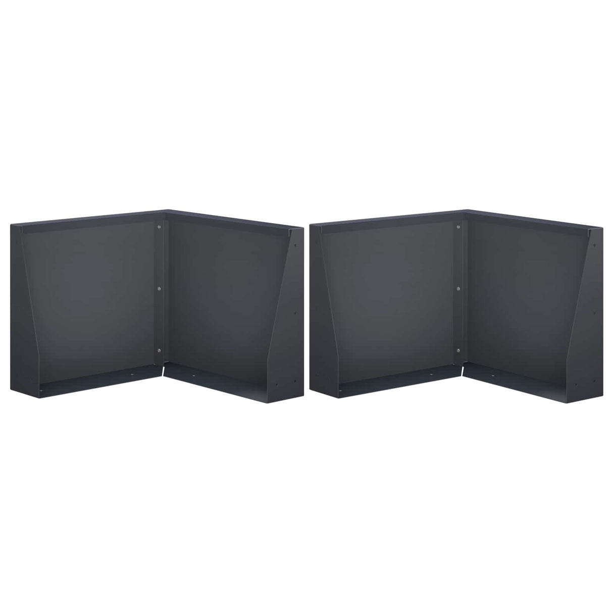 Retaining Wall 2 pcs 50 x 50 x 40 cm Steel Anthracite