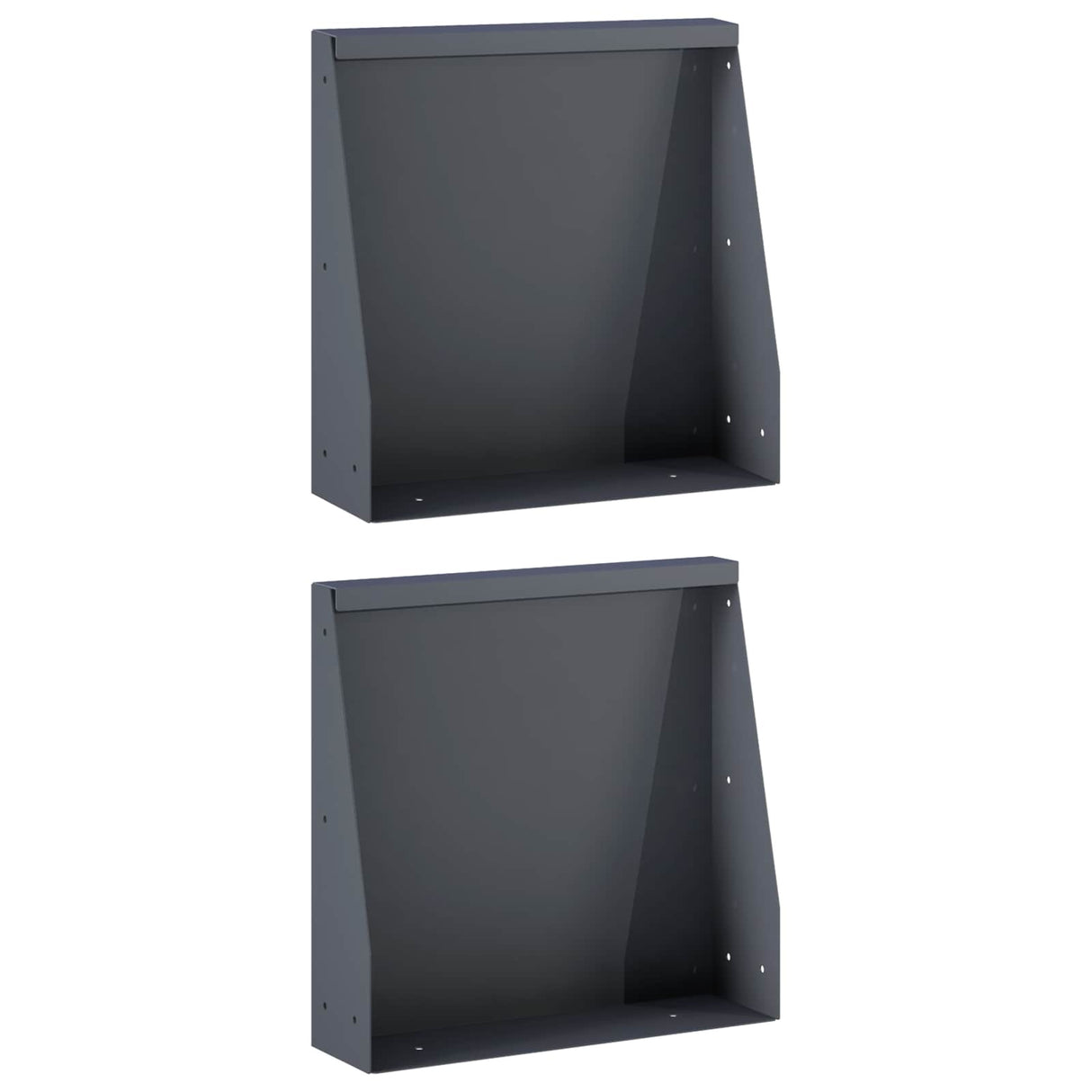 Retaining Wall 2 pcs 40 x 12 x 40 cm Steel Anthracite