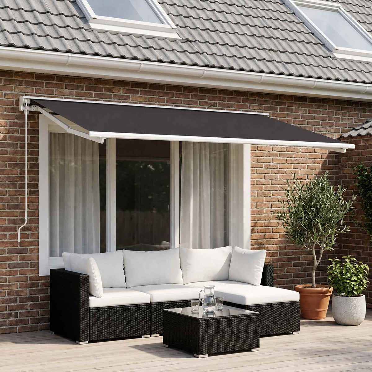 Awning Replacement Fabric Anthracite 450 x 300 cm Polyester