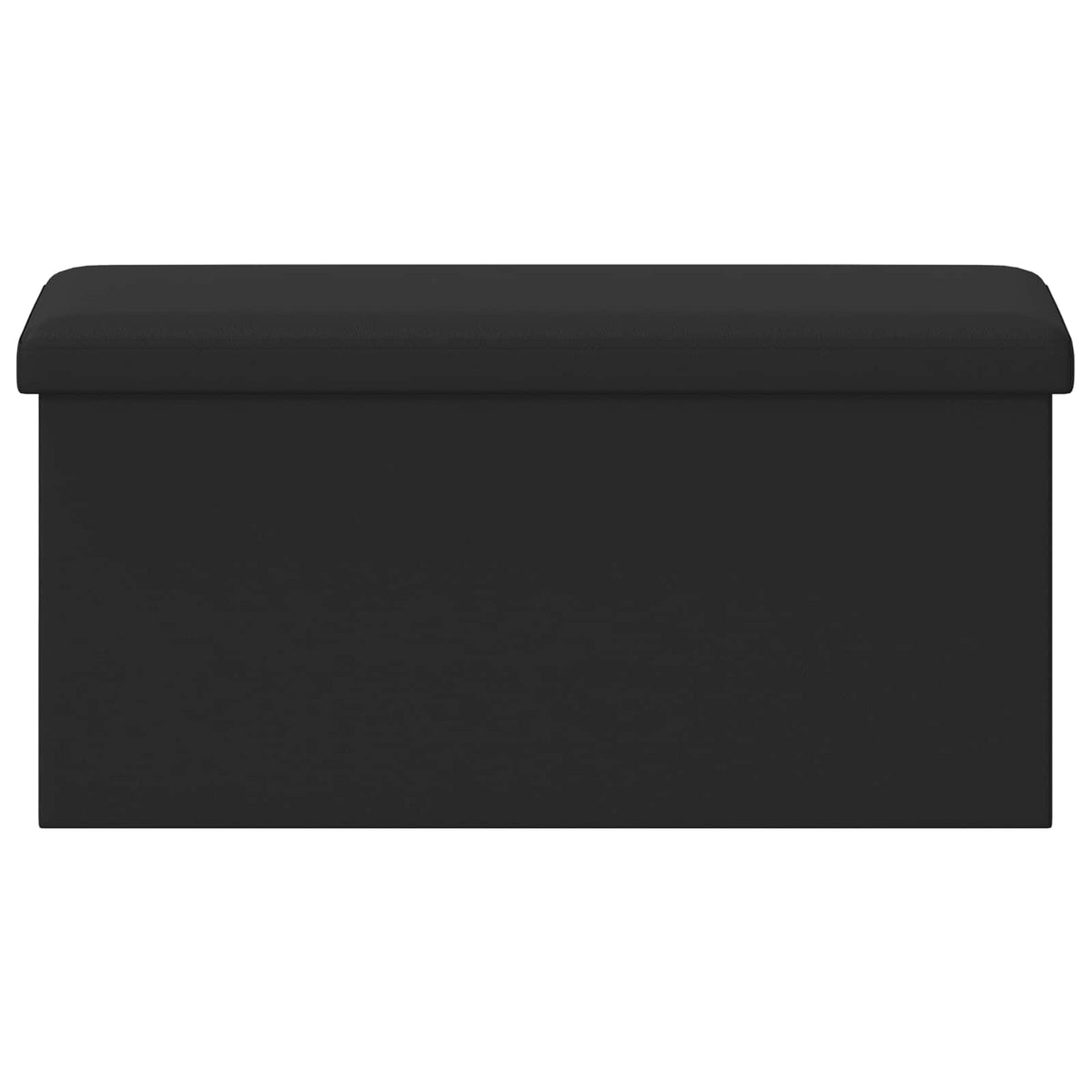 Foldable Storage Bench Black 180 kg 80 L 77 x 38 x 38 cm PVC