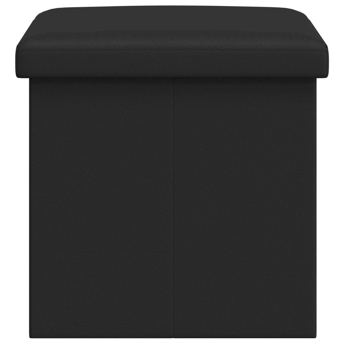 Foldable Storage Bench Black 180 kg 80 L 77 x 38 x 38 cm PVC
