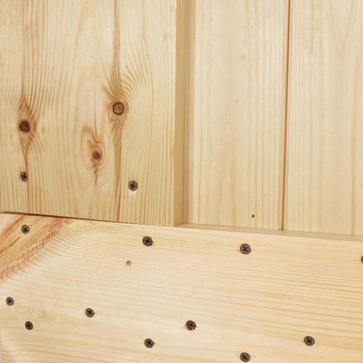 Sliding Door Natural and Black 85 x 210 cm Solid Pine Wood