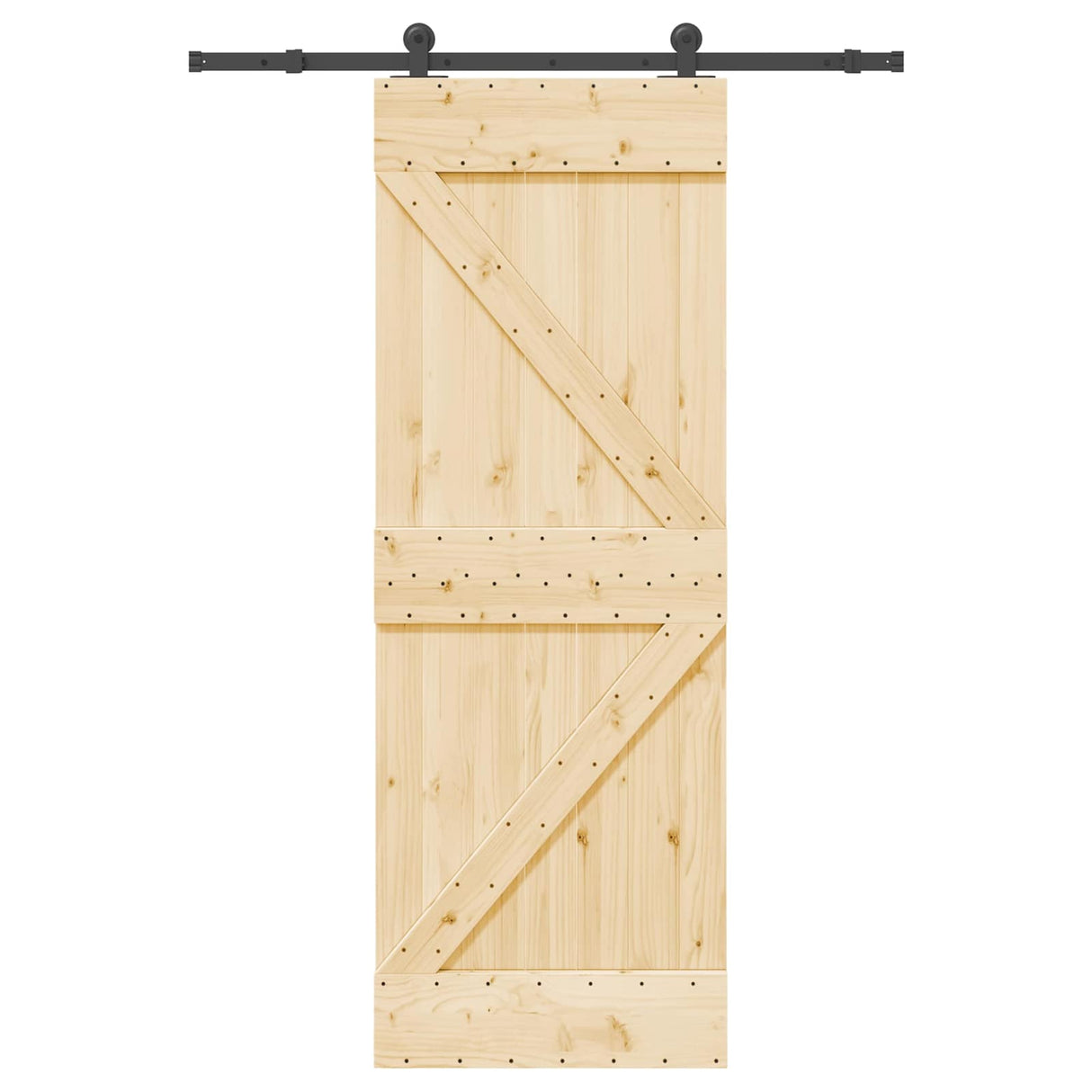 Sliding Door NARVIK 70 x 210 cm (152.5 cm) Natural and Black