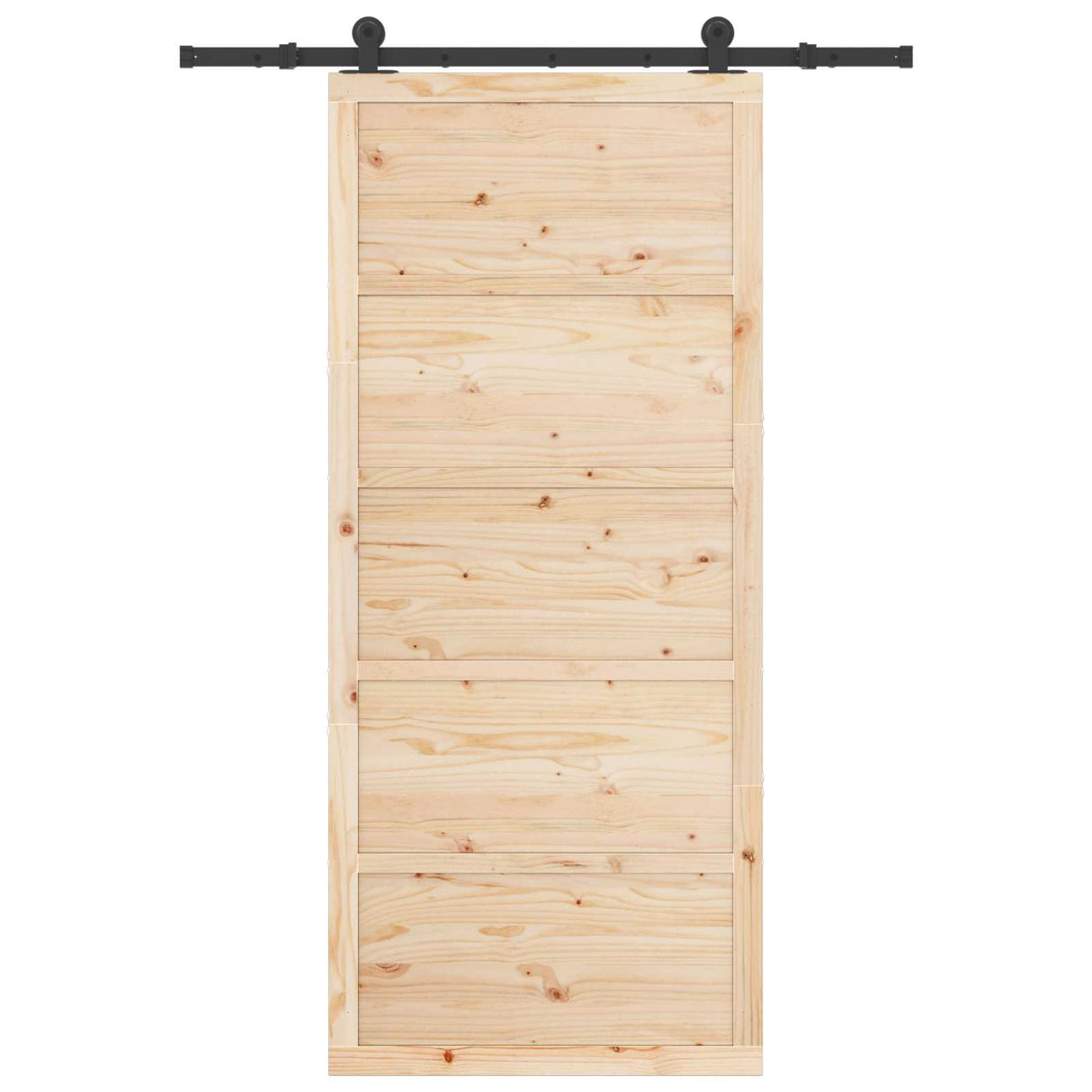 Sliding Door Natural 80 x 208 cm Solid Pine Wood