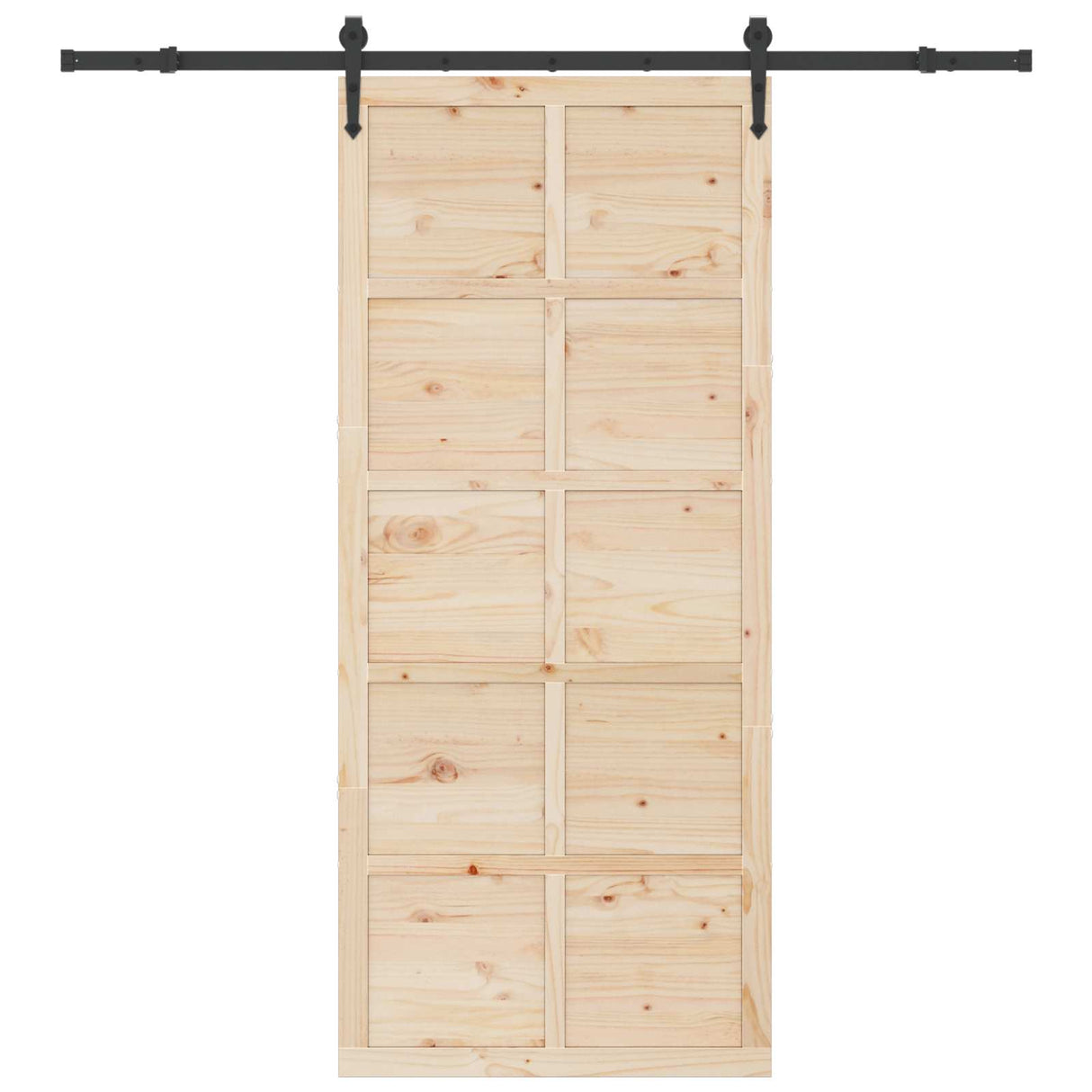 Sliding Door Natural 100 x 208 cm Solid Pine Wood