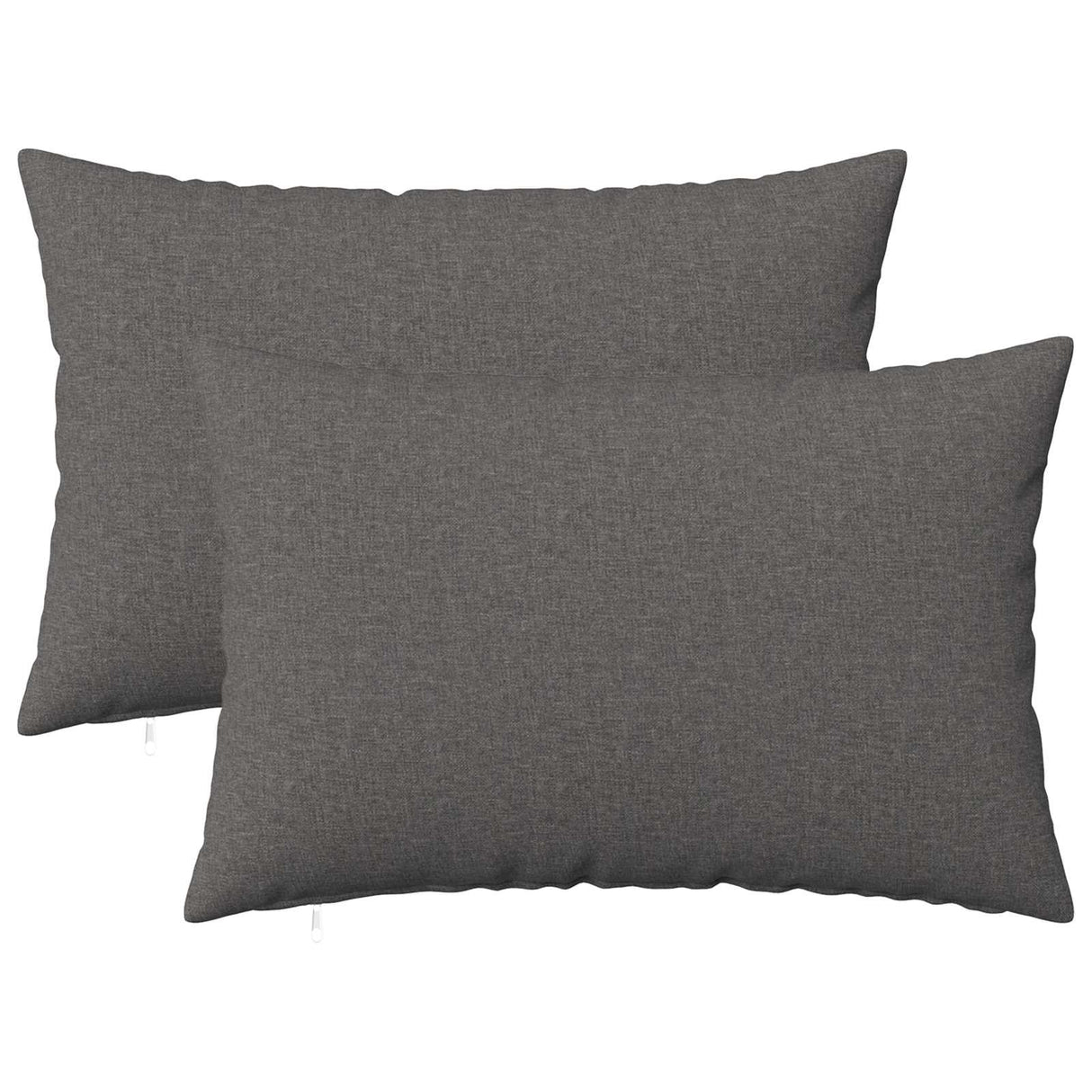 Cushion with Pillow HEERLEN 2 pcs Light Grey Fabric