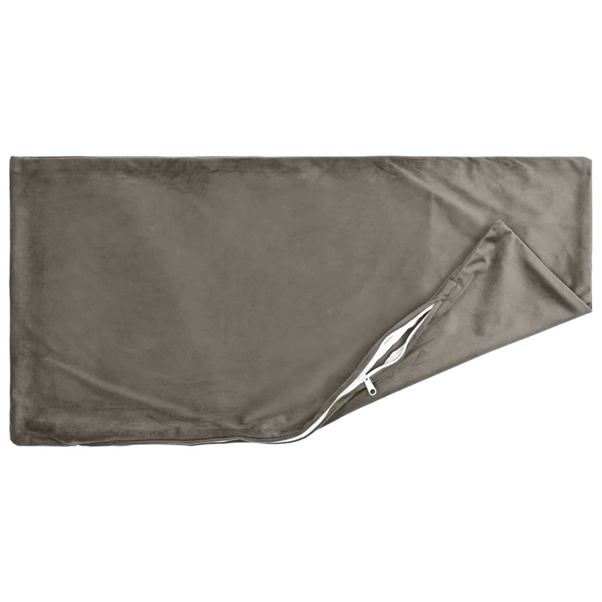 Cushion with Pillow HEERLEN 6 pcs Light Grey Velvet
