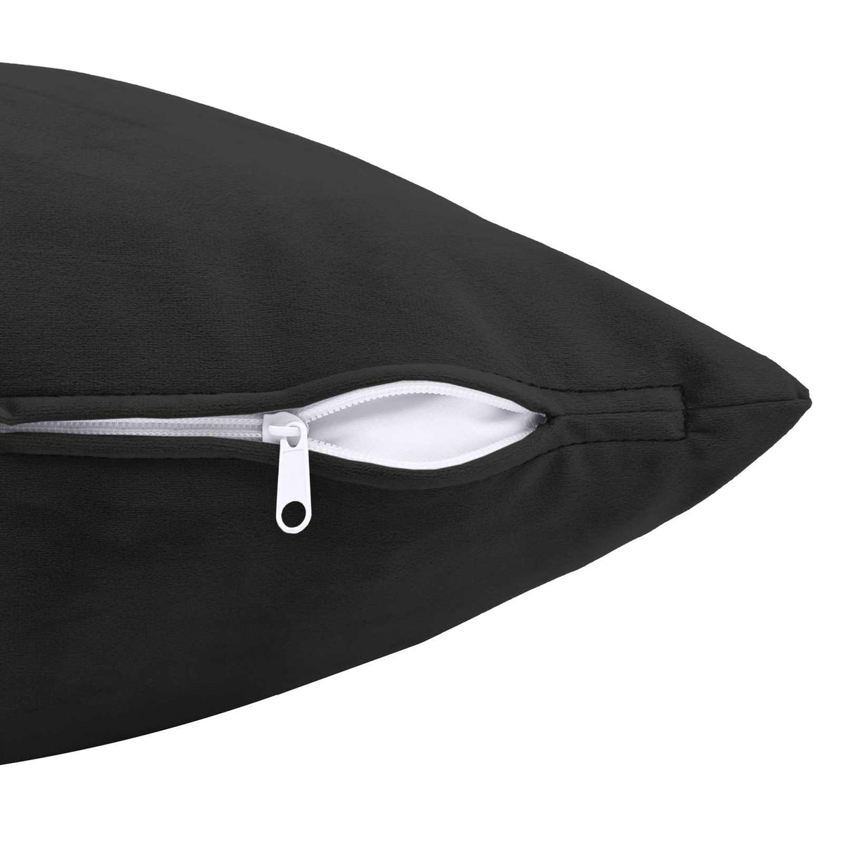 Cushion with Pillow HEERLEN 6 pcs Black Velvet