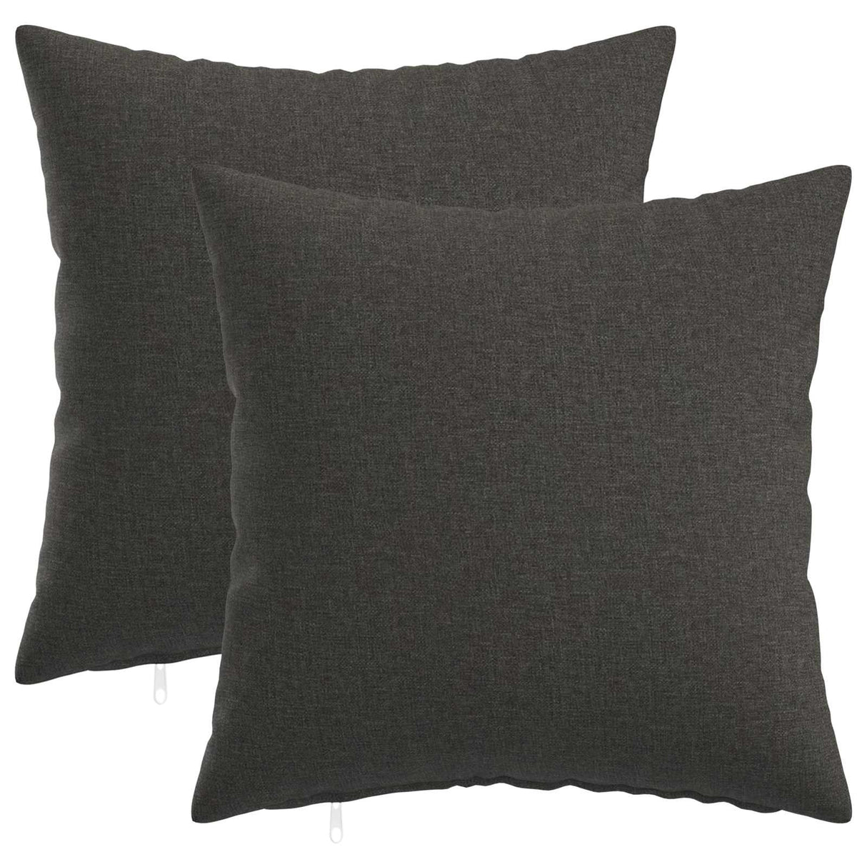 Cushion with Pillow HEERLEN 2 pcs Dark Grey Fabric