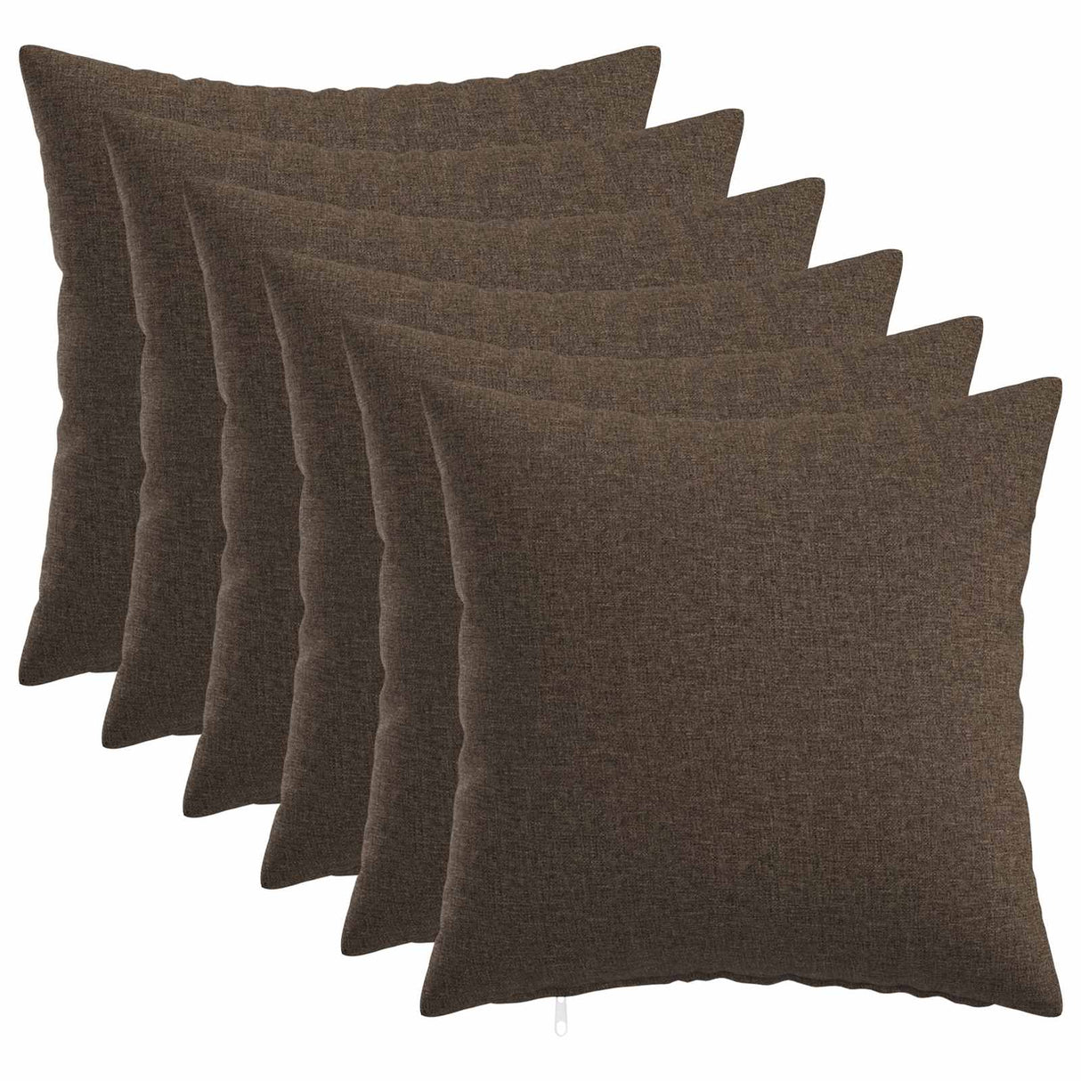 Cushion with Pillow HEERLEN 6 pcs Taupe Fabric