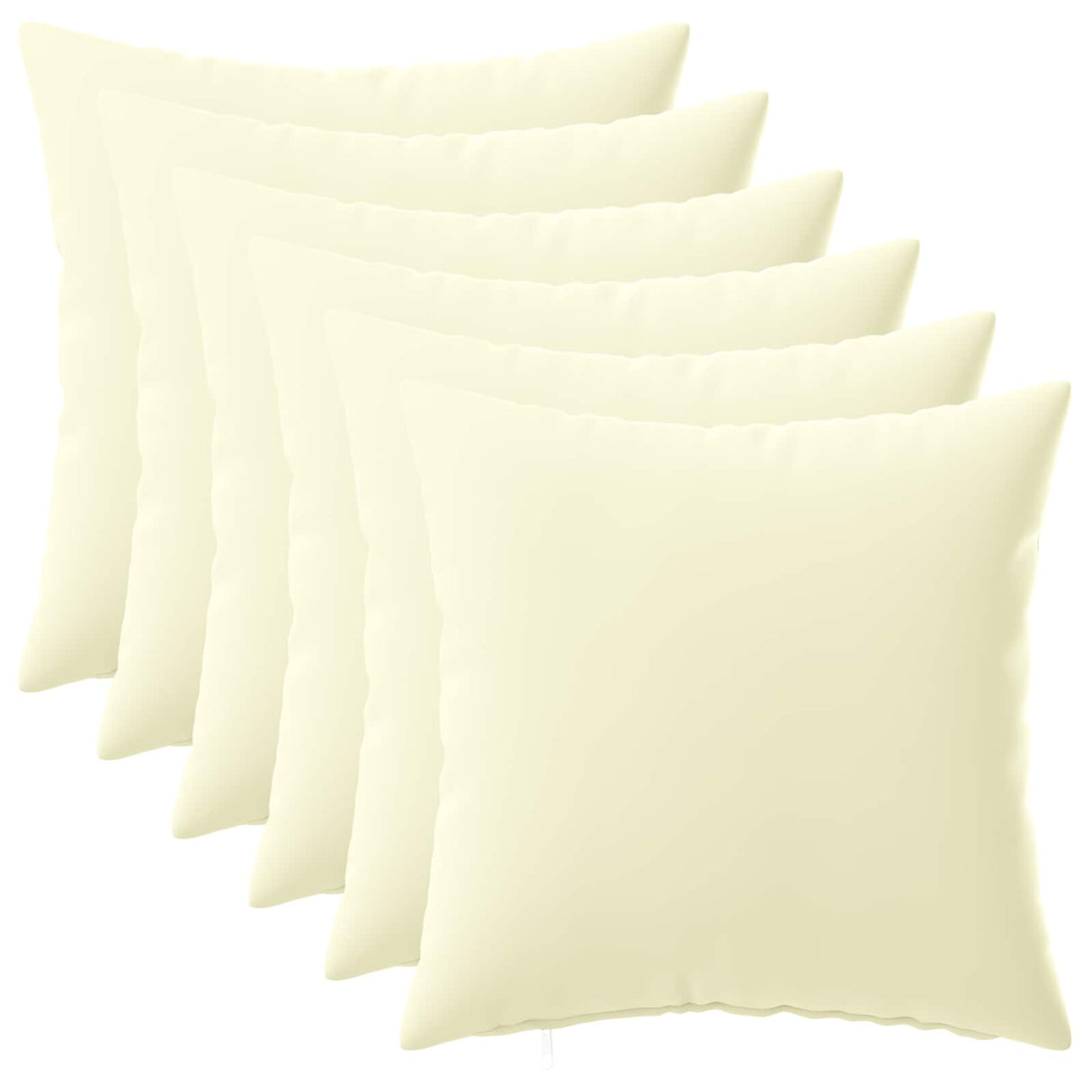 Cushion with Pillow HEERLEN 6 pcs Cream Polyester