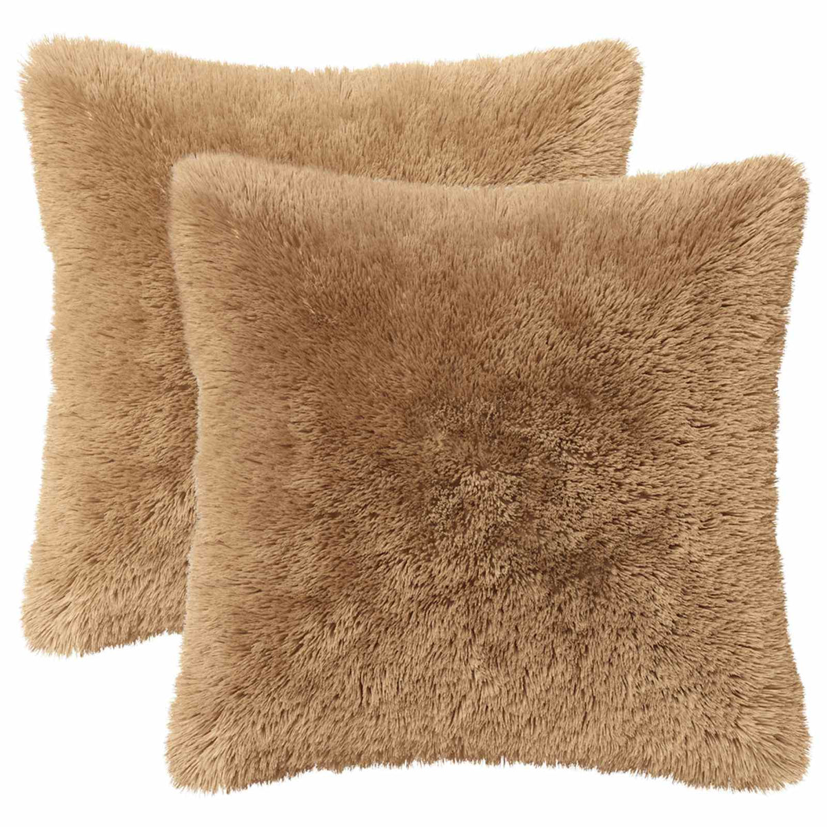 Cushion with Pillow HEERLEN 2 pcs Taupe PV Fleece