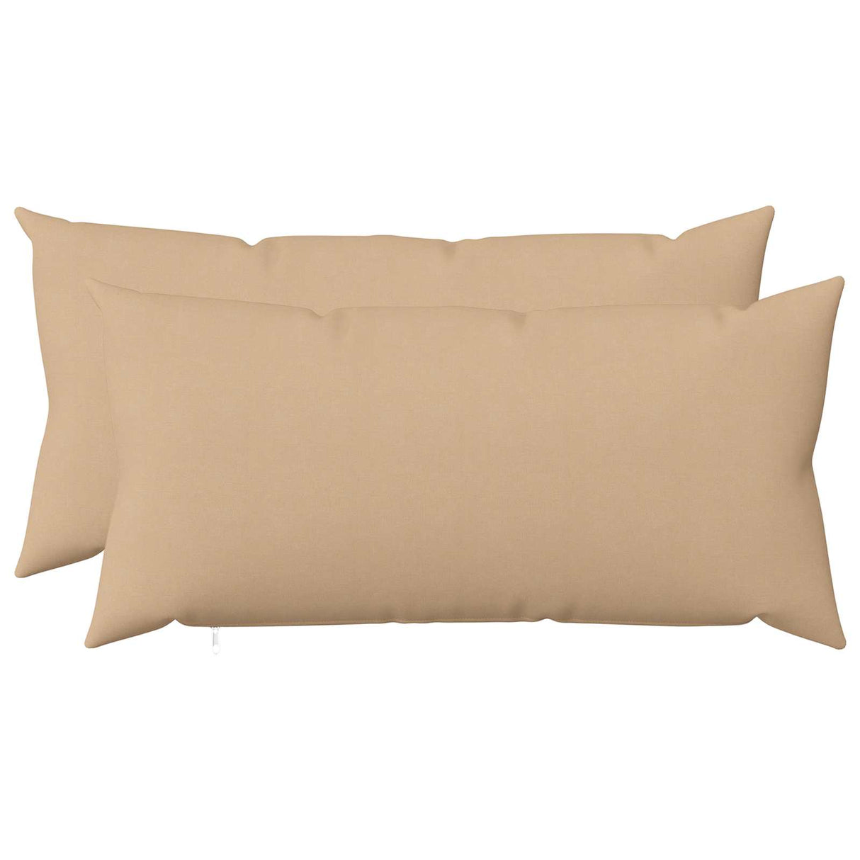 Cushion with Pillow HEERLEN 2 pcs Cream Fabric