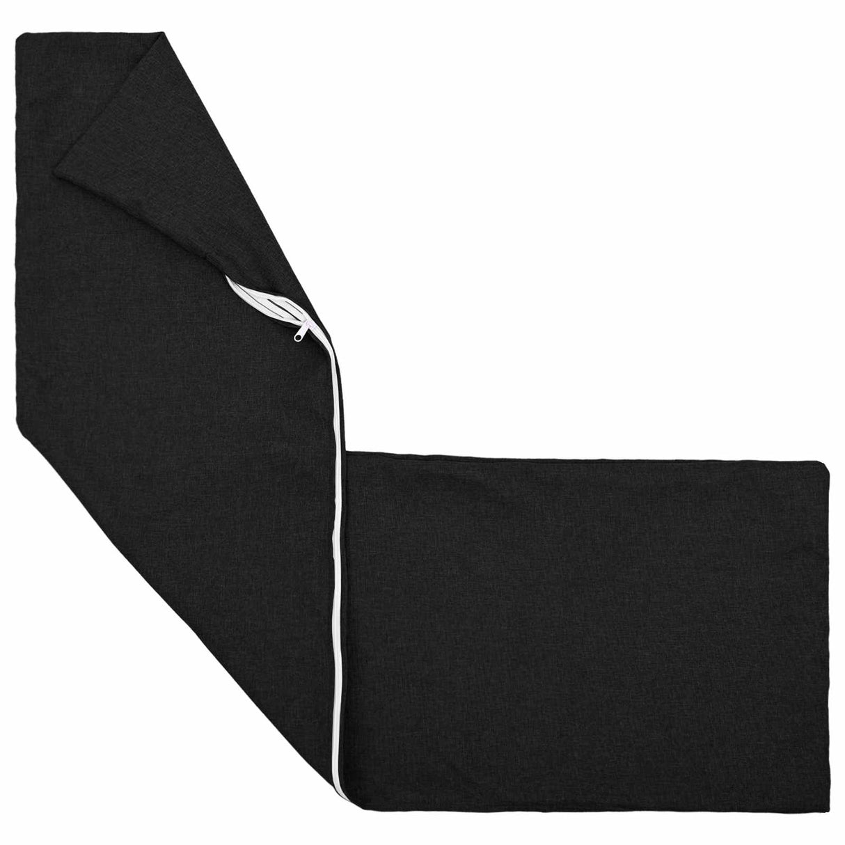 Cushion with Pillow HEERLEN Black 40 x 145 cm Fabric