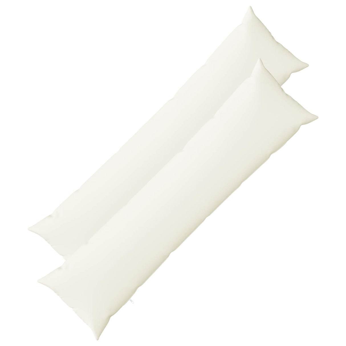 Cushion with Pillow HEERLEN 2 pcs White Fabric