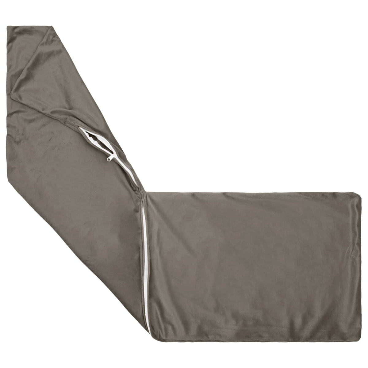 Cushion with Pillow HEERLEN 2 pcs Light Grey Velvet