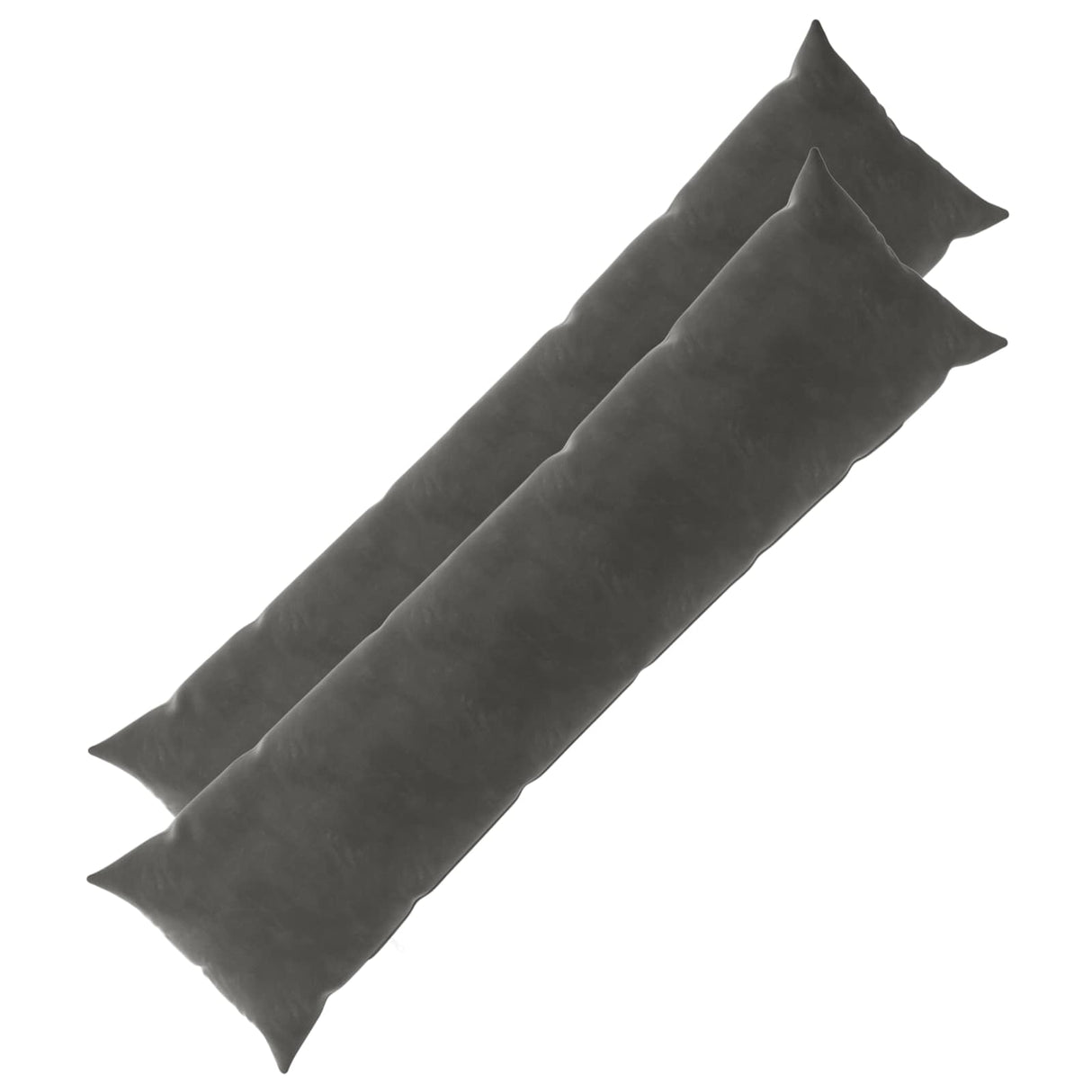 Cushion with Pillow HEERLEN 2 pcs Dark Grey Velvet