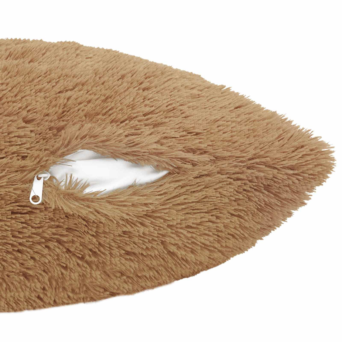 Cushion with Pillow HEERLEN Taupe 40 x 145 cm PV Fleece