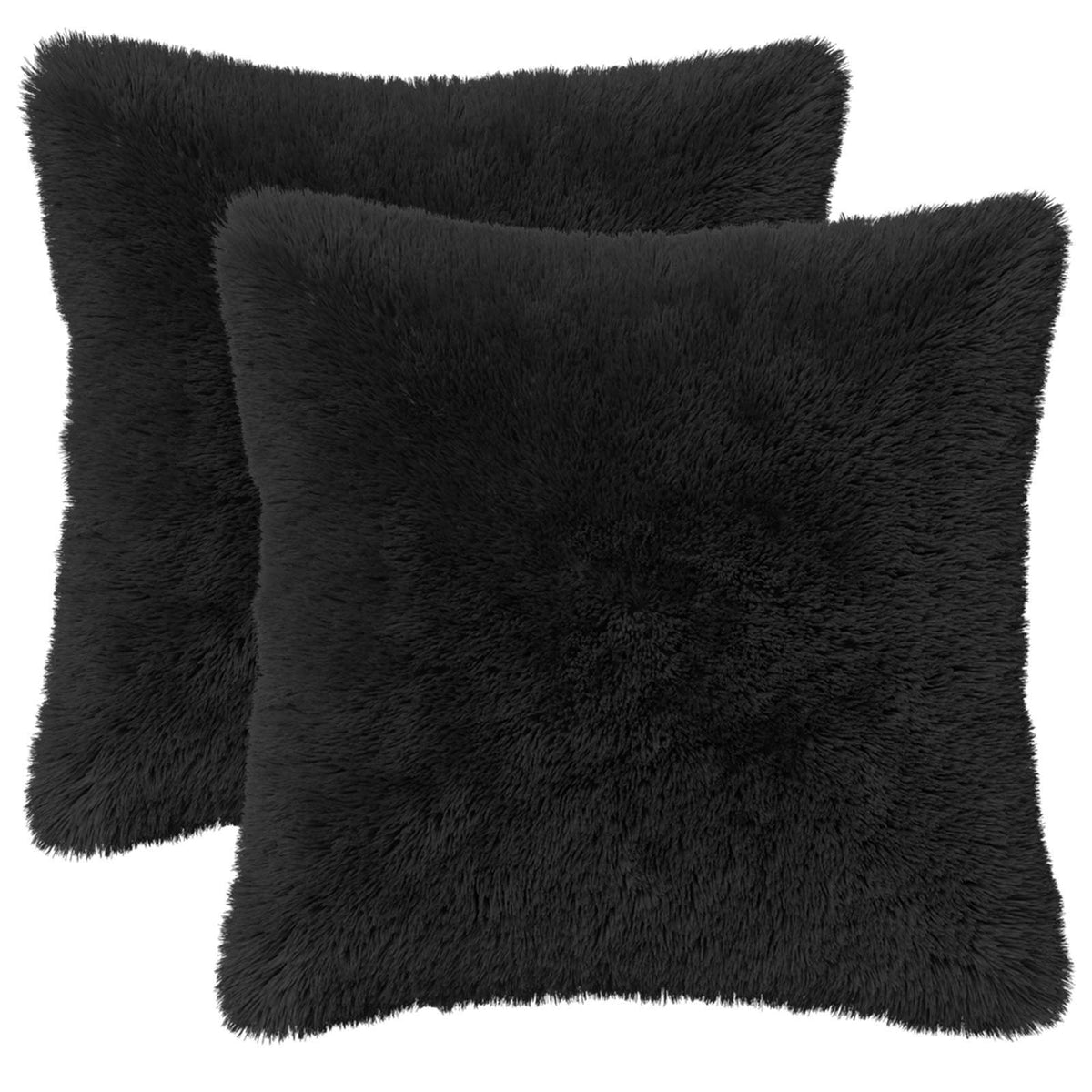 Cushion with Pillow HEERLEN 12 pcs Black PV Fleece