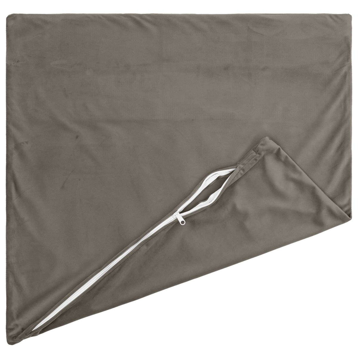 Cushion with Pillow HEERLEN 6 pcs Light Grey Velvet