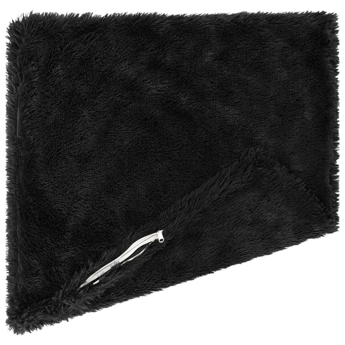 Cushion with Pillow HEERLEN 6 pcs Black PV Fleece