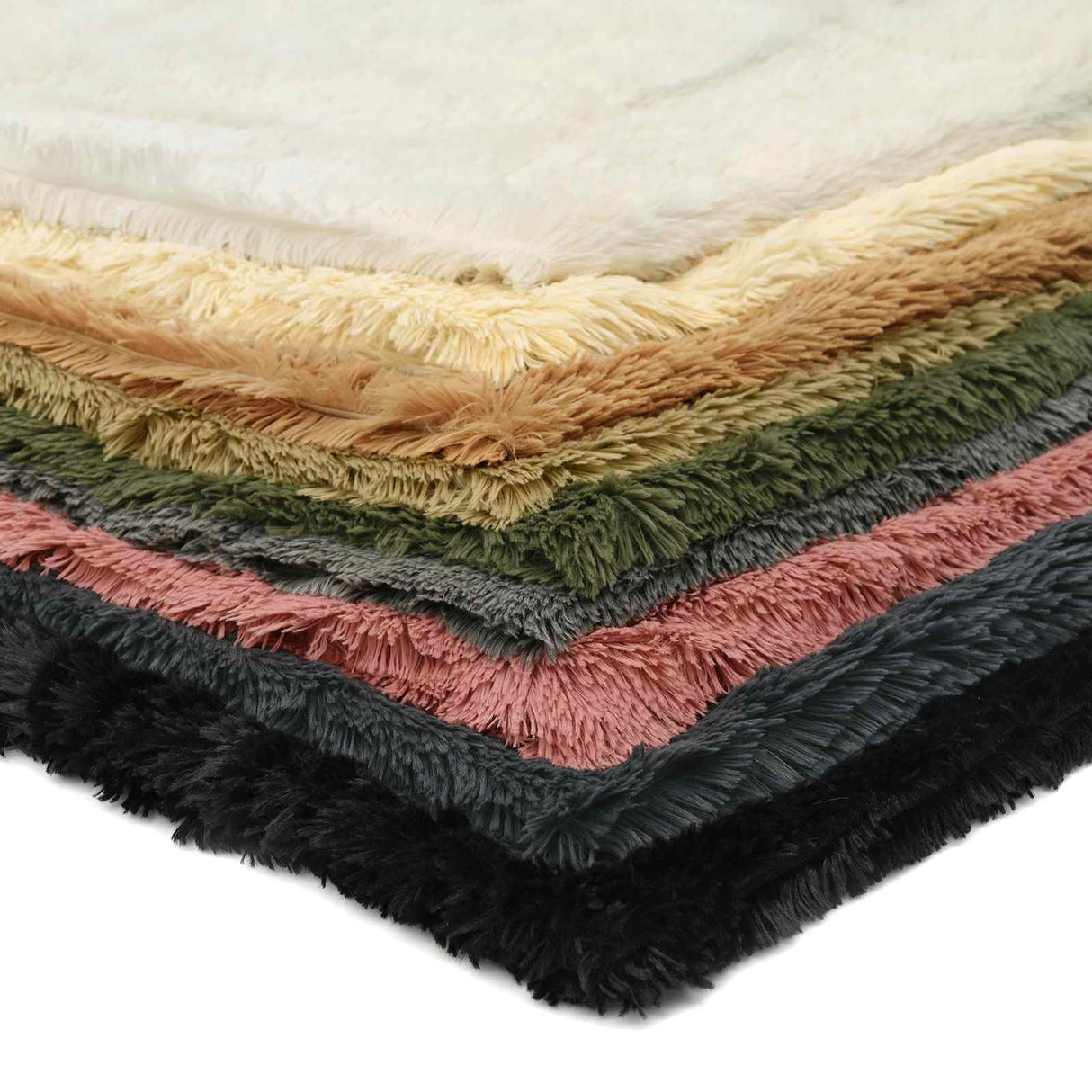 Cushion with Pillow HEERLEN 6 pcs Green PV Fleece