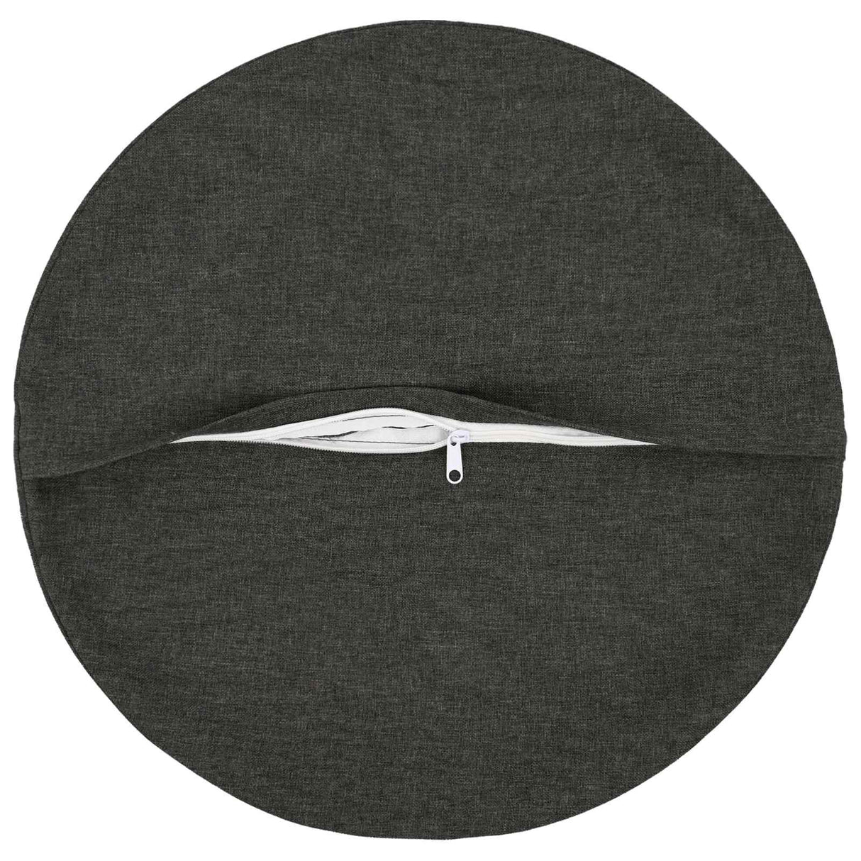 Cushion with Pillow HEERLEN 6 pcs Dark Grey Fabric