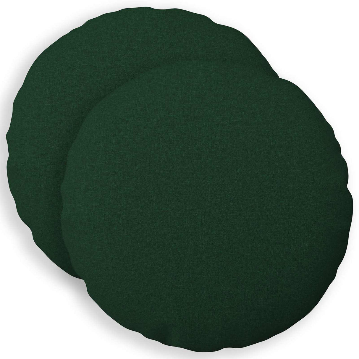 Cushion with Pillow HEERLEN 2 pcs Dark Green Fabric