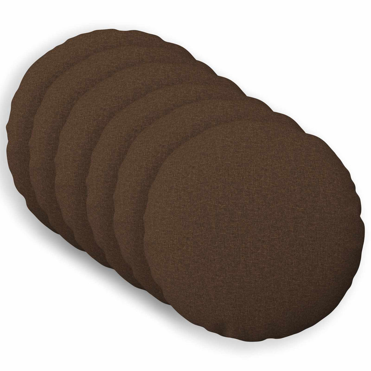 Cushion with Pillow HEERLEN 6 pcs Brown Fabric