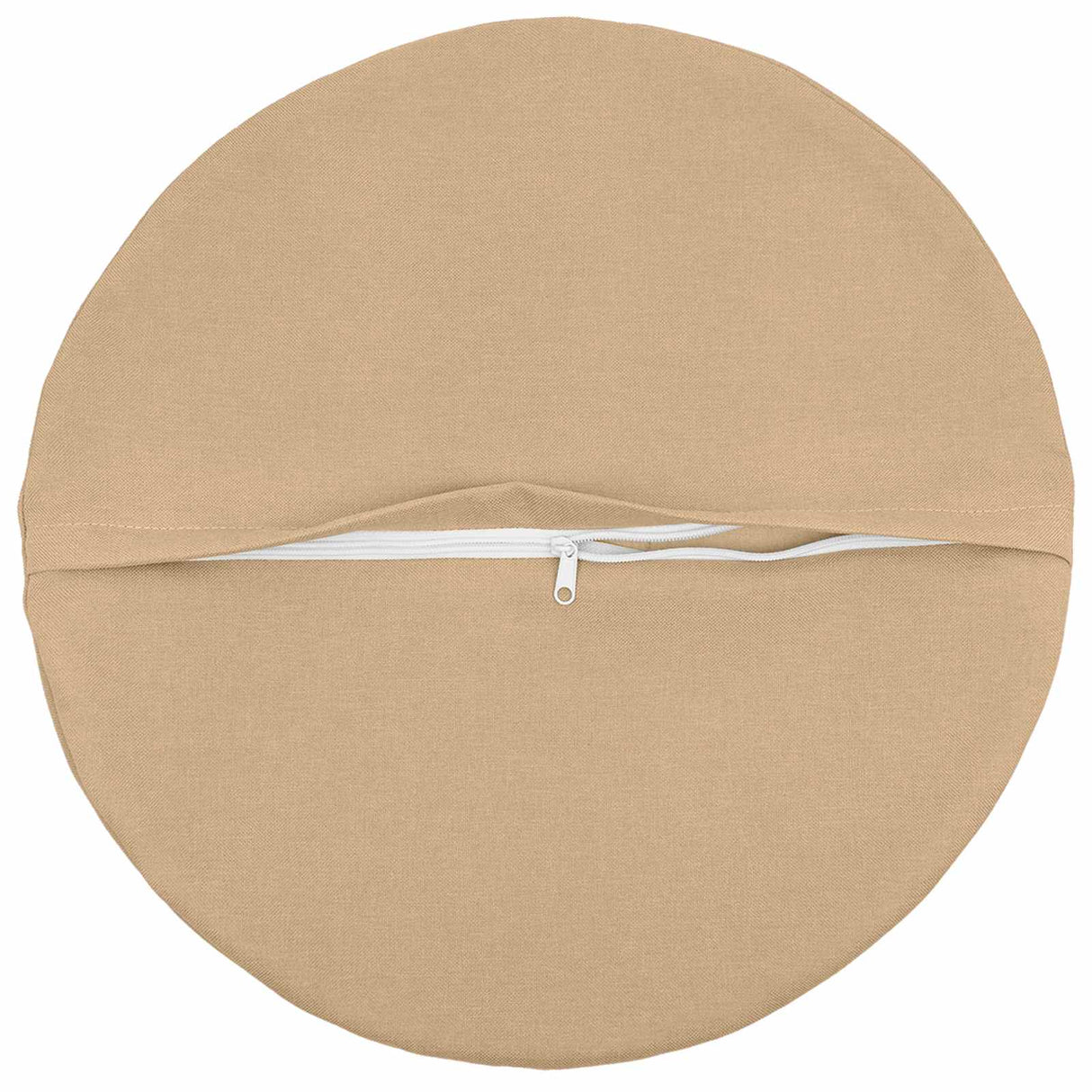 Cushion with Pillow HEERLEN 2 pcs Cream Fabric
