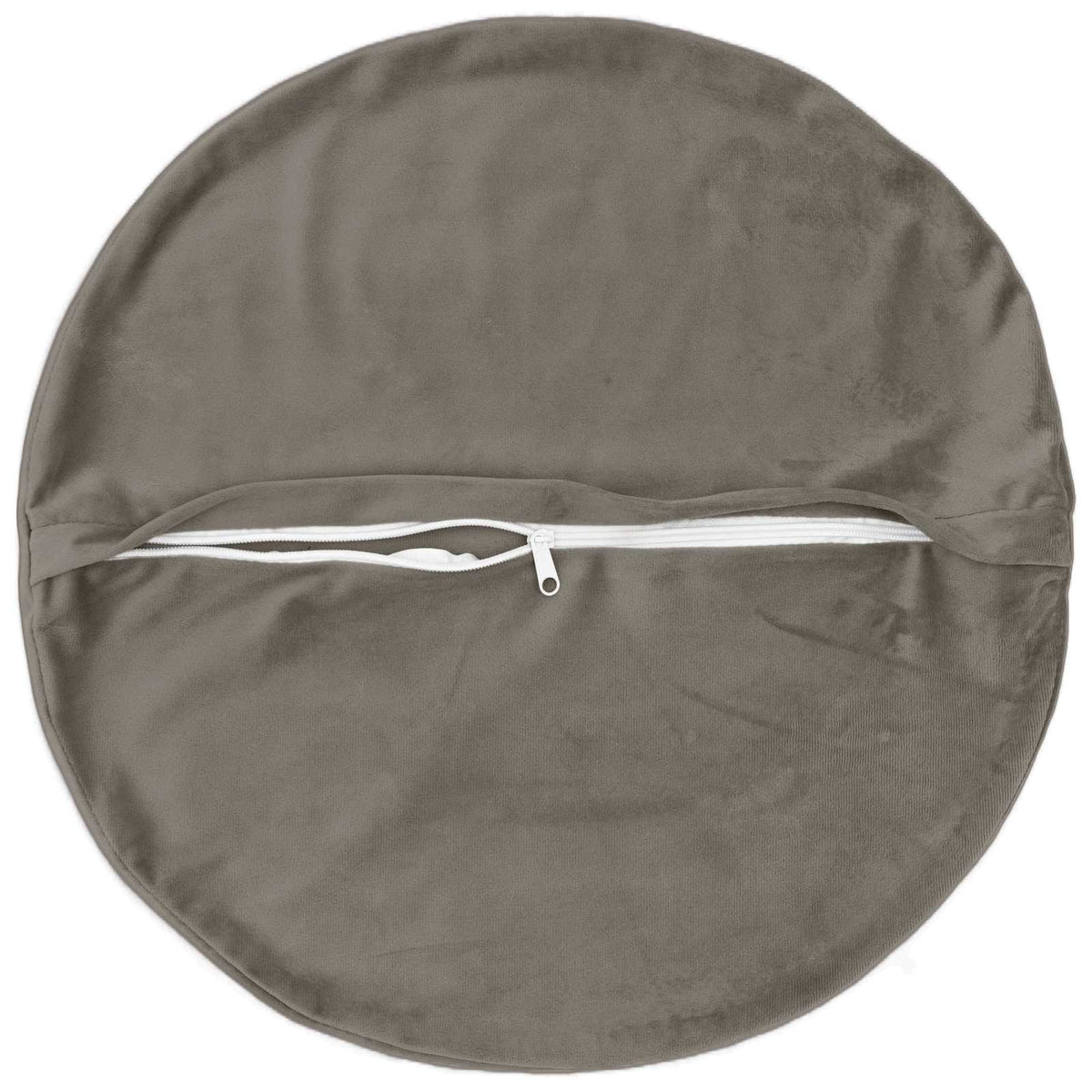 Cushion with Pillow HEERLEN 2 pcs Light Grey Velvet