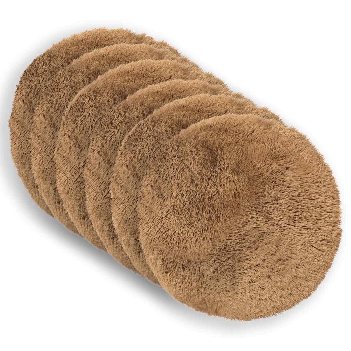 Cushion with Pillow HEERLEN 2 pcs Taupe PV Fleece