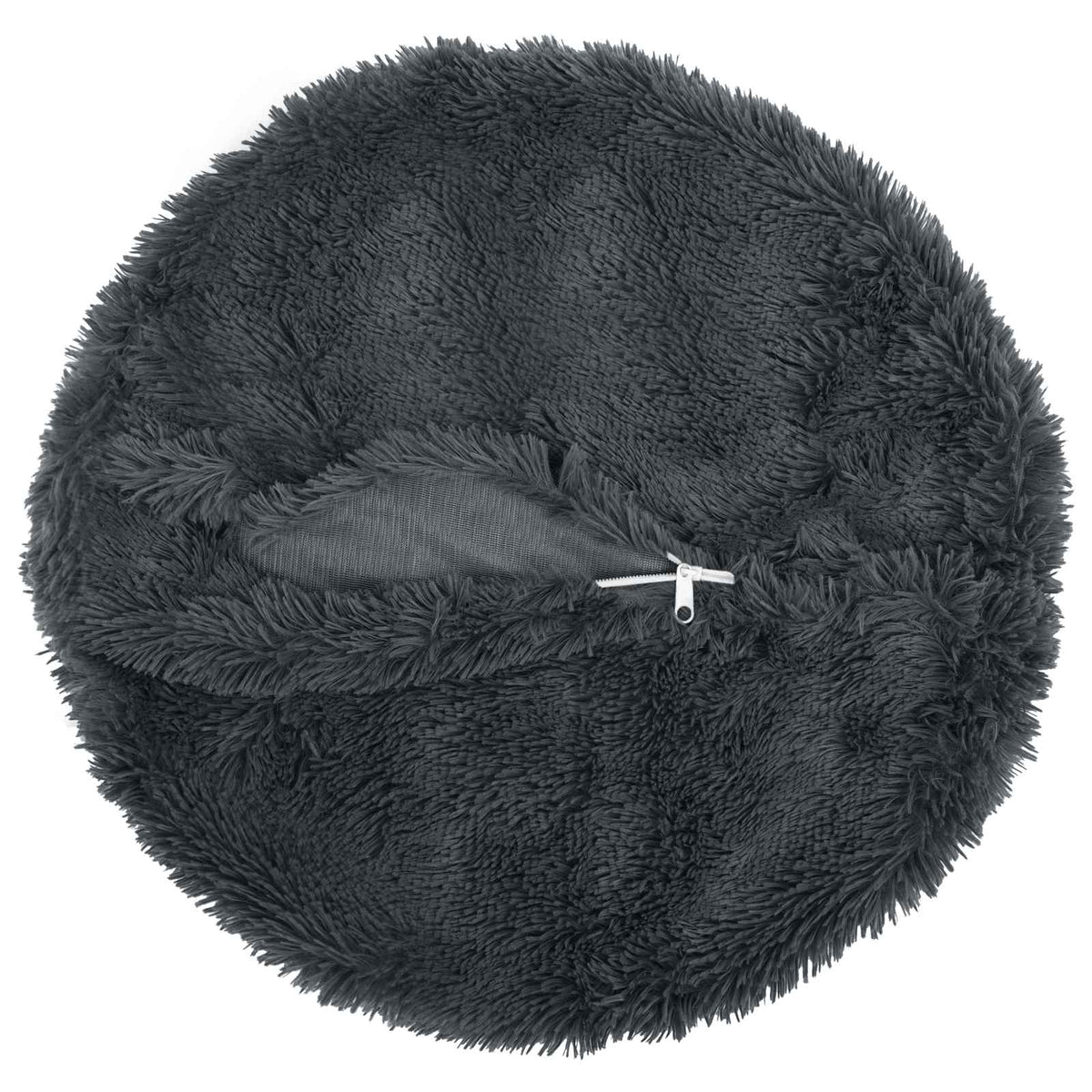 Cushion with Pillow HEERLEN 6 pcs Anthracite PV Fleece